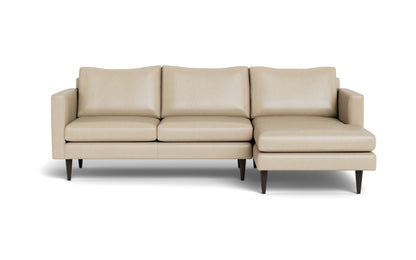 Wallace Leather Untufted Right Chaise Sectional