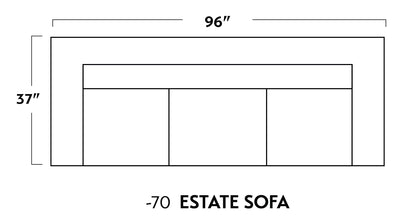 Lamar 96" Leather Estate Sofa -