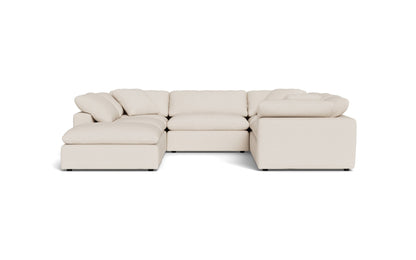 Fluffy 6 Piece Sectional W/Ottoman