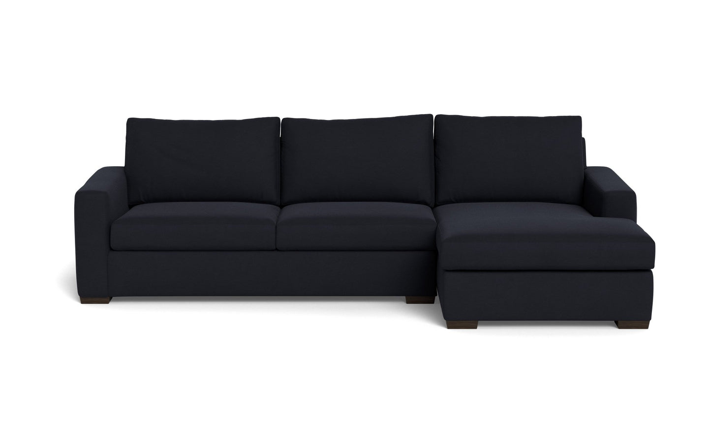 Mesa Right Chaise Sectional - Bella Black