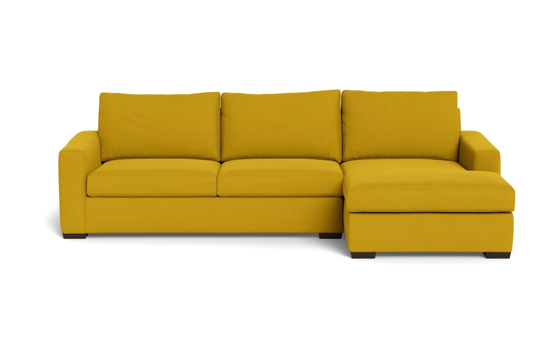 Mesa Right Chaise Sectional - Bella Gold