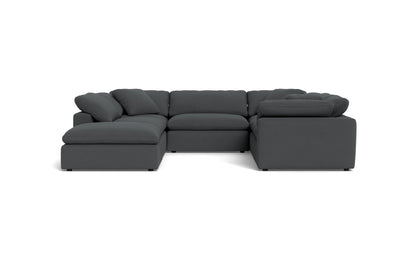 Fluffy 6 Piece Sectional W/Ottoman