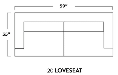 Rainey 59" Loveseat - Elliot French Blue