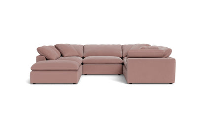 Fluffy 6 Piece Sectional W/Ottoman