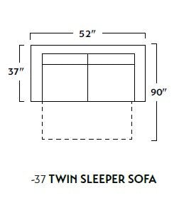 Wallace Untufted Twin Sleeper Sofa