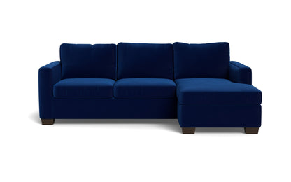 Track 87" Reversible Chaise Queen Sleeper Sofa - SUPERB COBALT