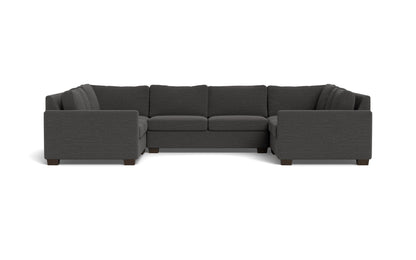 Track 141" Corner Sofa U Sectional - Curious Charcoal