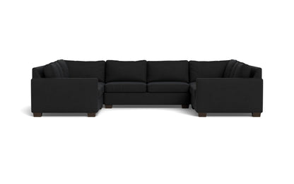 Track 141" Corner Sofa U Sectional - Merit Onyx