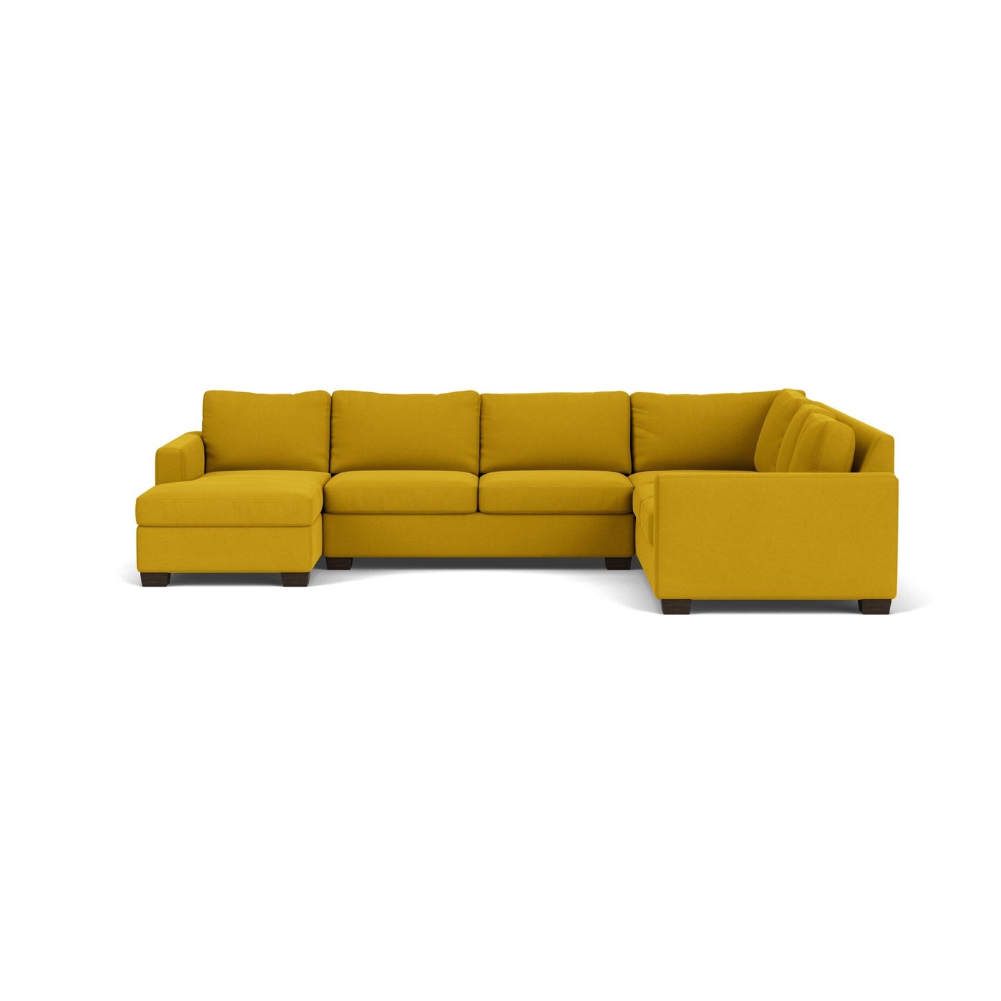 Track Corner Sectional w. Left Chaise - Bella Gold