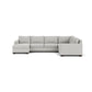 Track Corner Sectional w. Left Chaise - Bella Grey