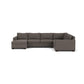 Track Corner Sectional w. Left Chaise - Bella Otter