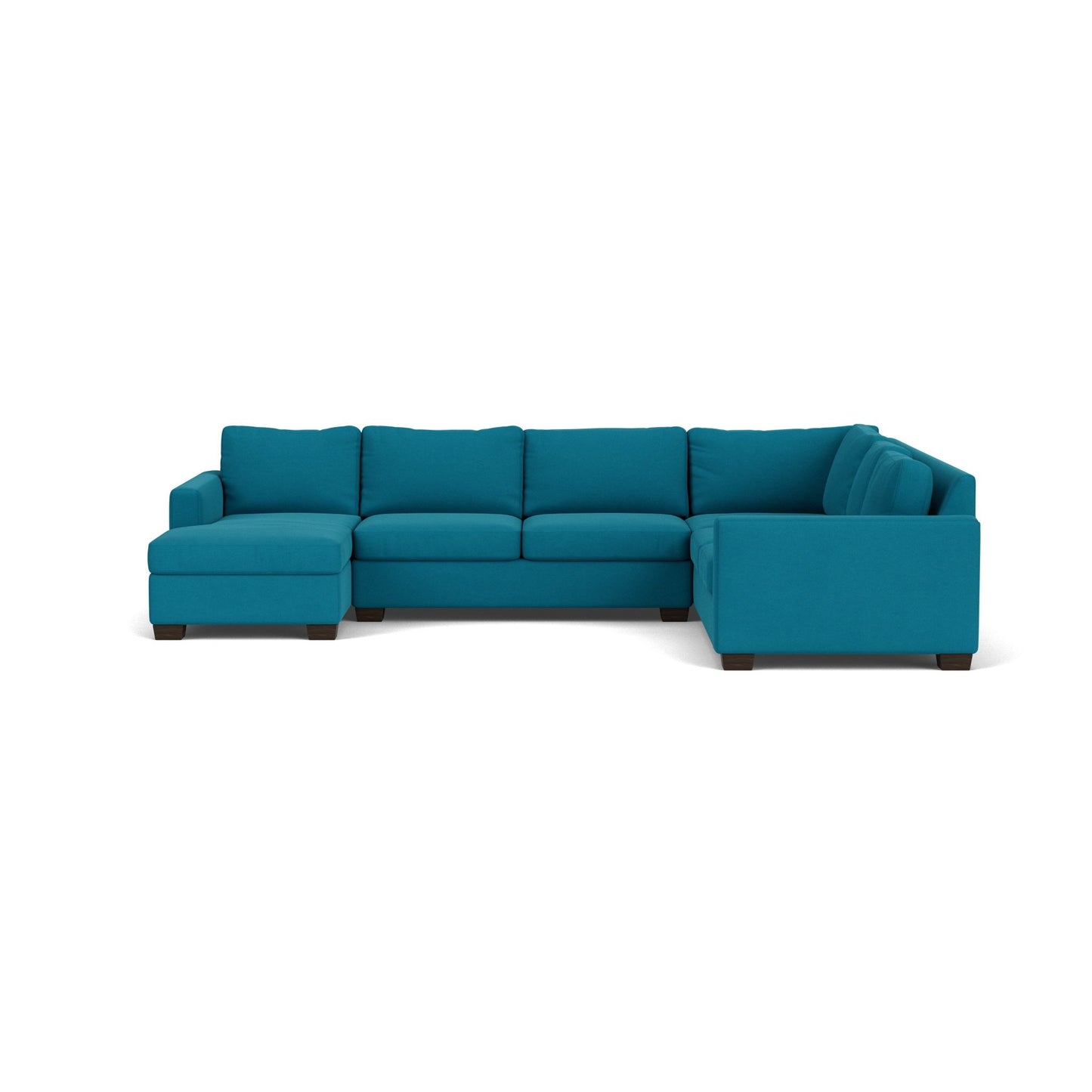 Track Corner Sectional w. Left Chaise - Bella Peacock