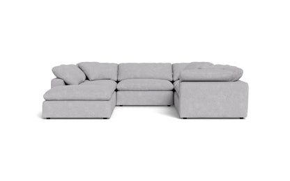 Fluffy 6 Piece Sectional W/Ottoman