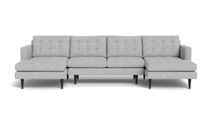 Wallace 126" Double Chaise U Sectional - Travis Pewter