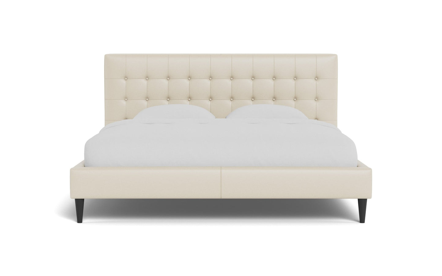 Wallace King Tufted Leather Bed