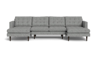 Wallace 126" Double Chaise U Sectional - Tropez Ash