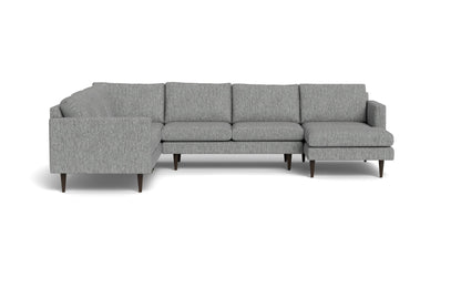 Wallace 131" Untufted Corner Sectionals w. Right Chaise - Tropez Ash