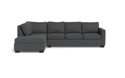 Track 121" Left Chaise Sleeper Sectional - Tropez Charcoal