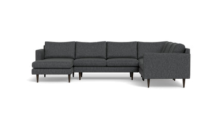 Wallace 131" Untufted Corner Sectionals w. Left Chaise - Tropez Charcoal