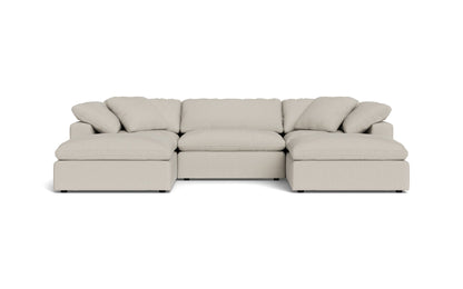 Fluffy 3 Piece Sofa W/Double Ottoman - Tropez Oyster