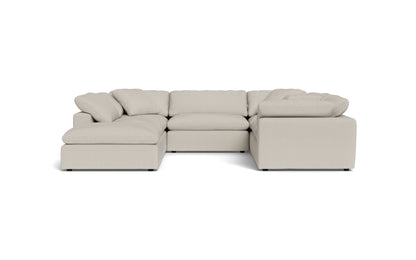 Fluffy 6 Piece Sectional W/Ottoman