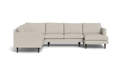 Wallace 131" Untufted Corner Sectionals w. Right Chaise - Tropez Oyster