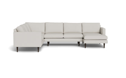 Wallace 131" Untufted Corner Sectionals w. Right Chaise - Tussah Snow