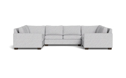 Track 141" Corner Sofa U Sectional - Delray Smoke