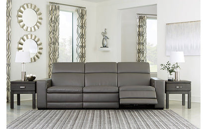 Tex Reclining 3 Seat Sofa Gray