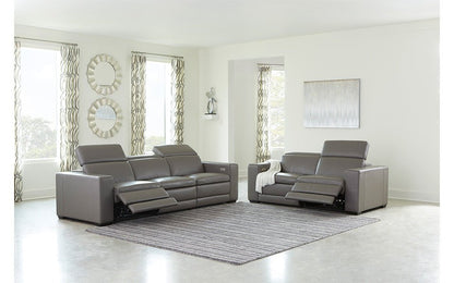 Tex Reclining 3 Seat Sofa Gray