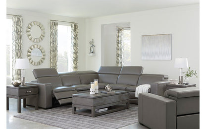 Tex Reclining 5 Seat Sectional Gray