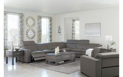 Tex Reclining 6 Seat Sectional Gray