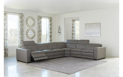 Tex Reclining 6 Seat Sectional Gray