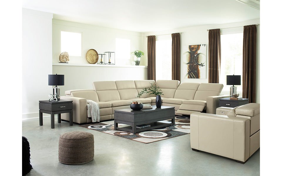 Tex Reclining 6 Seat Sectional Sand