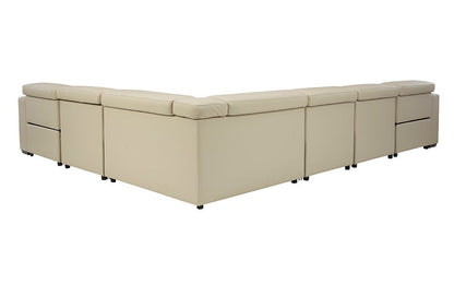 Tex Reclining 6 Seat Sectional Sand