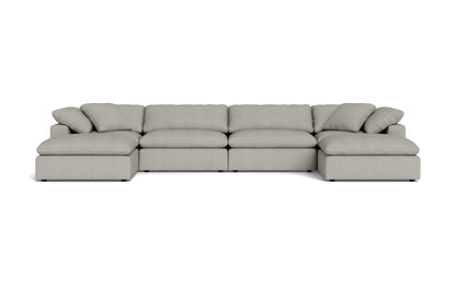 Fluffy 4 Piece Sectional W/Double Otto