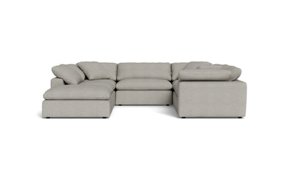 Fluffy 6 Piece Sectional W/Ottoman