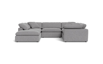 Fluffy 6 Piece Sectional W/Ottoman