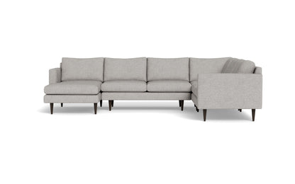 Wallace 131" Untufted Corner Sectionals w. Left Chaise - CAMILA SMOKE
