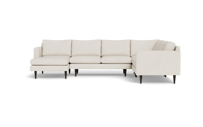 Wallace 131" Untufted Corner Sectionals w. Left Chaise - CURIOUS SNOW