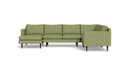 Wallace 131" Untufted Corner Sectionals w. Left Chaise - ELLIOT CELADON