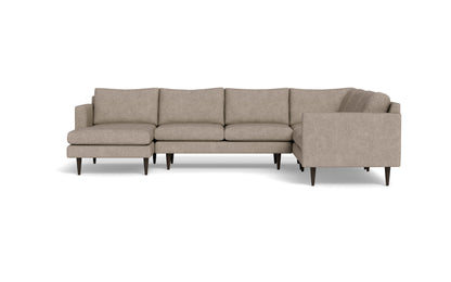 Wallace 131" Untufted Corner Sectionals w. Left Chaise - ELLIOT PEBBLE