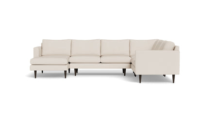 Wallace 131" Untufted Corner Sectionals w. Left Chaise - MERIT SNOW