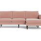 Wallace Untufted Reversible Chaise Sofa - Royale Blush