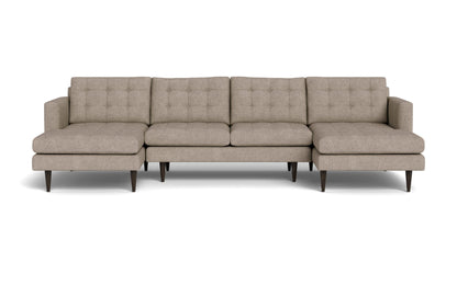 Wallace 126" Double Chaise U Sectional - ELLIOT PEBBLE