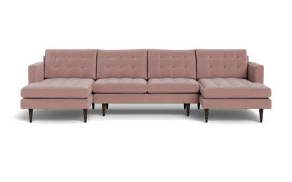 Wallace 126" Double Chaise U Sectional - SUPERB PEONY