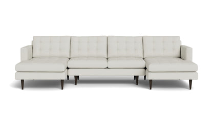 Wallace 126" Double Chaise U Sectional - VILLA IVORY