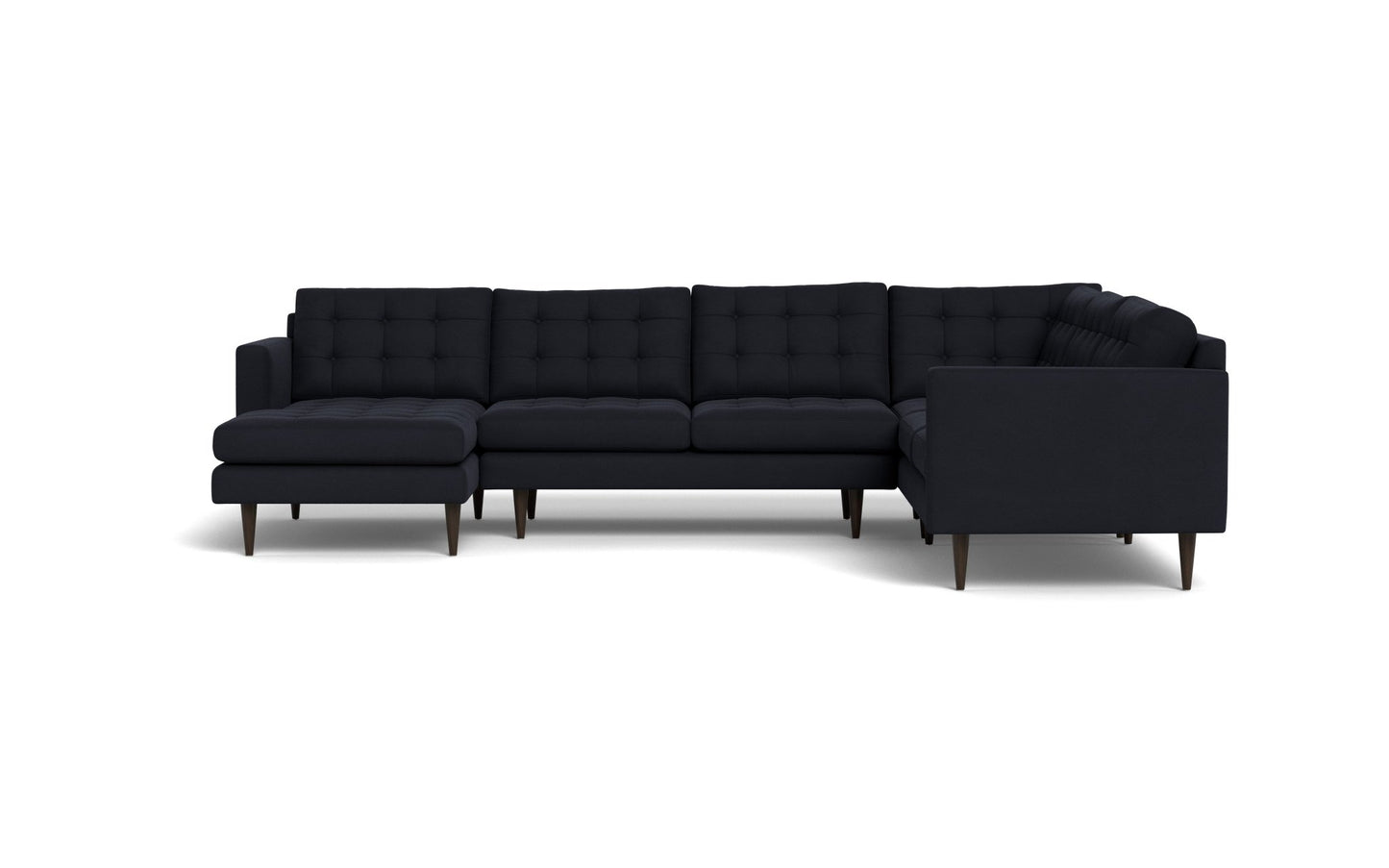 Wallace Corner Sectional w. Left Chaise - Bella Black