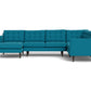Wallace Corner Sectional w. Left Chaise - Bella Peacock