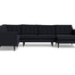 Wallace Corner Sectional w. Right Chaise - Bella Black